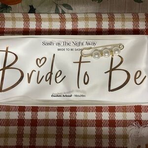 Bride to be sash